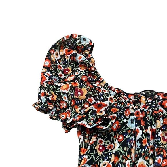 MI AMI Black Floral Blouse Size M - Picture 3 of 8